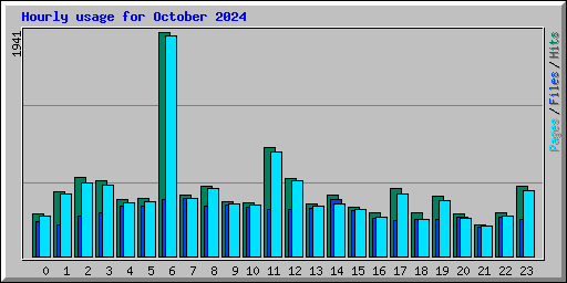 Hourly usage for October 2024