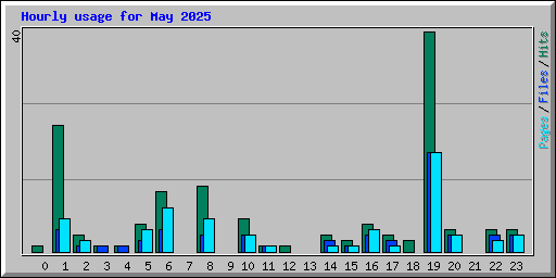 Hourly usage for May 2025