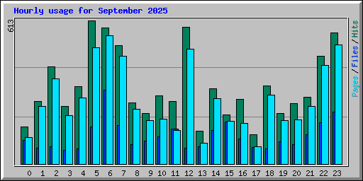 Hourly usage for September 2025