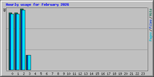Hourly usage for February 2026